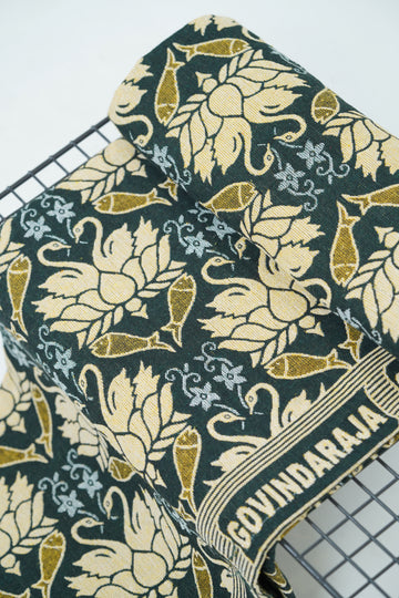 G. Raja Chennimalai Bedsheet Green Swan