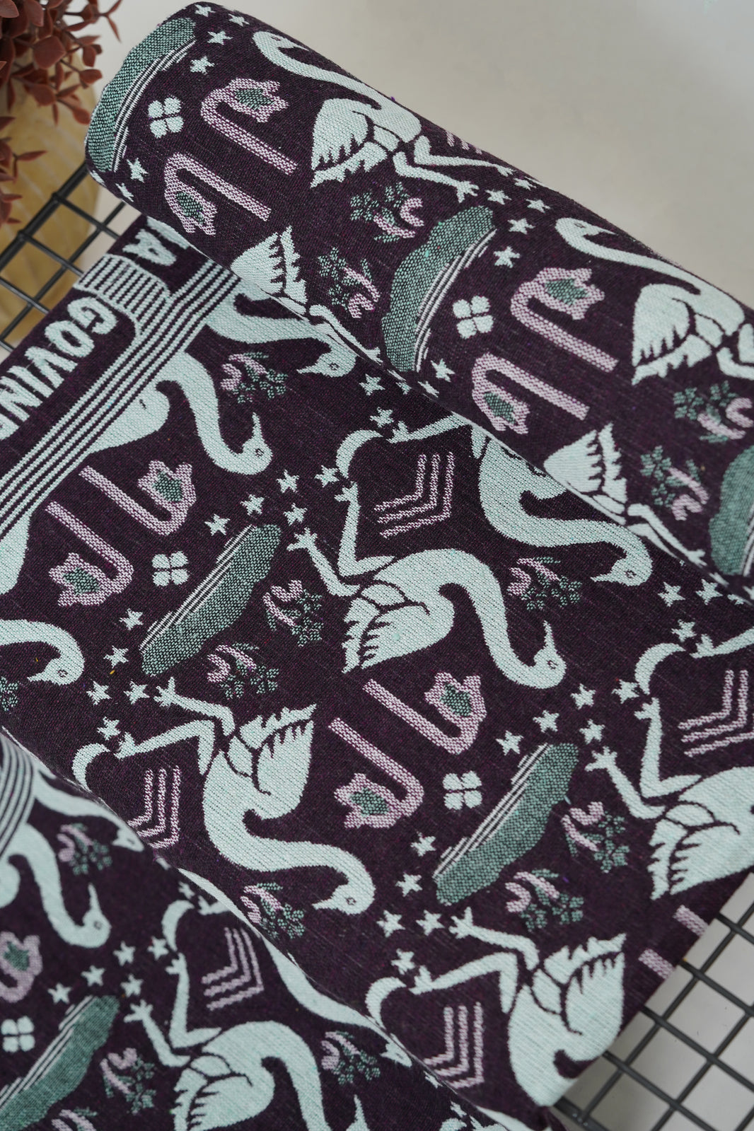 G. Raja Chennimalai Bedsheet Maroon Flamingo