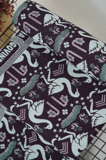 G. Raja Chennimalai Bedsheet Maroon Flamingo
