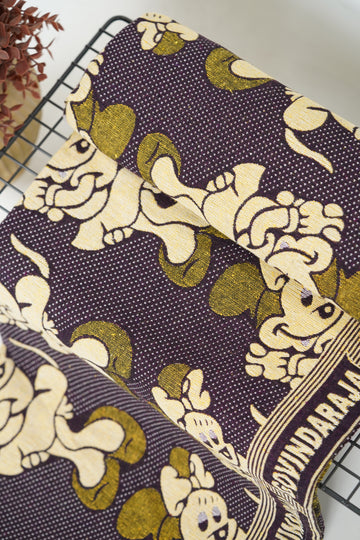 G. Raja Chennimalai Bedsheet Maroon Micky Mouse