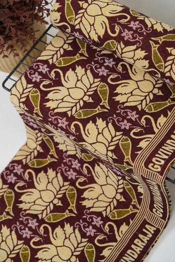G. Raja Chennimalai Bedsheet Maroon swan