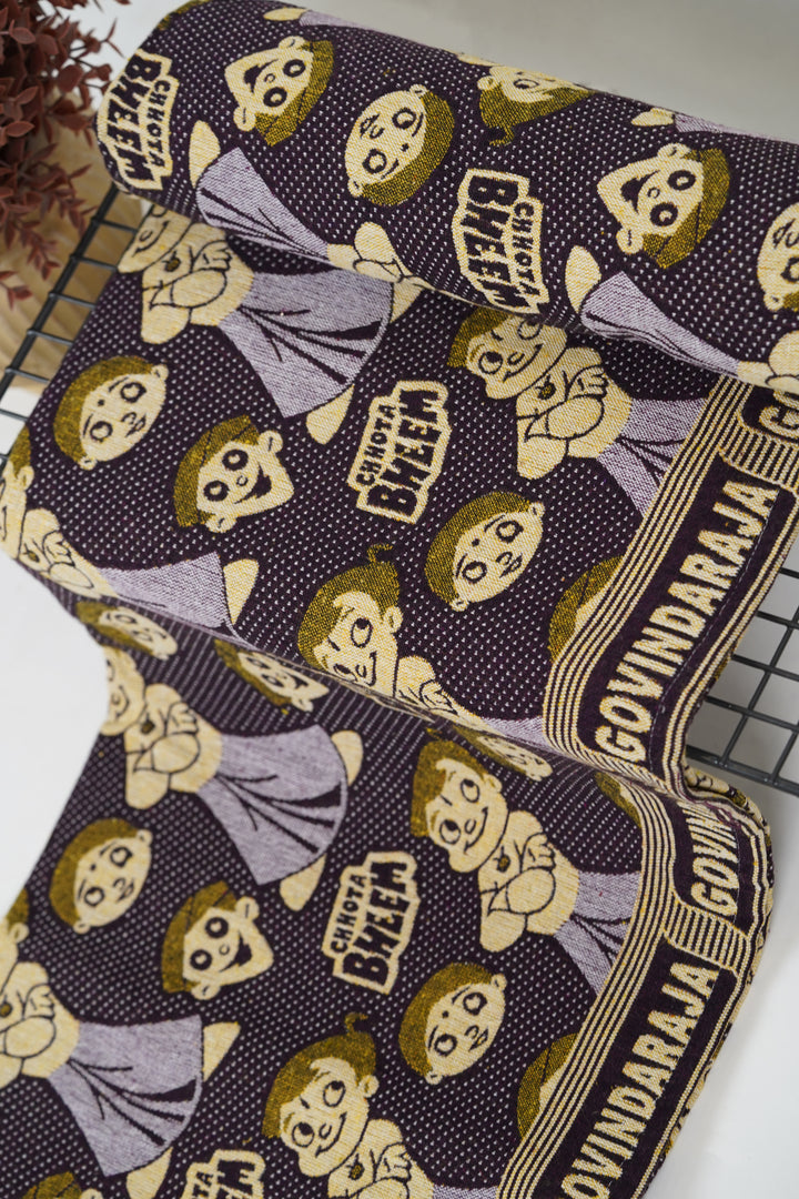 G. Raja Chennimalai Bedsheet Maroon Chota Bheem Chutki