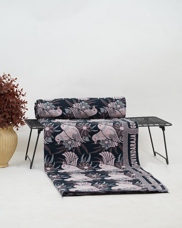 G. Raja Chennimalai Bedsheet Pink Bird