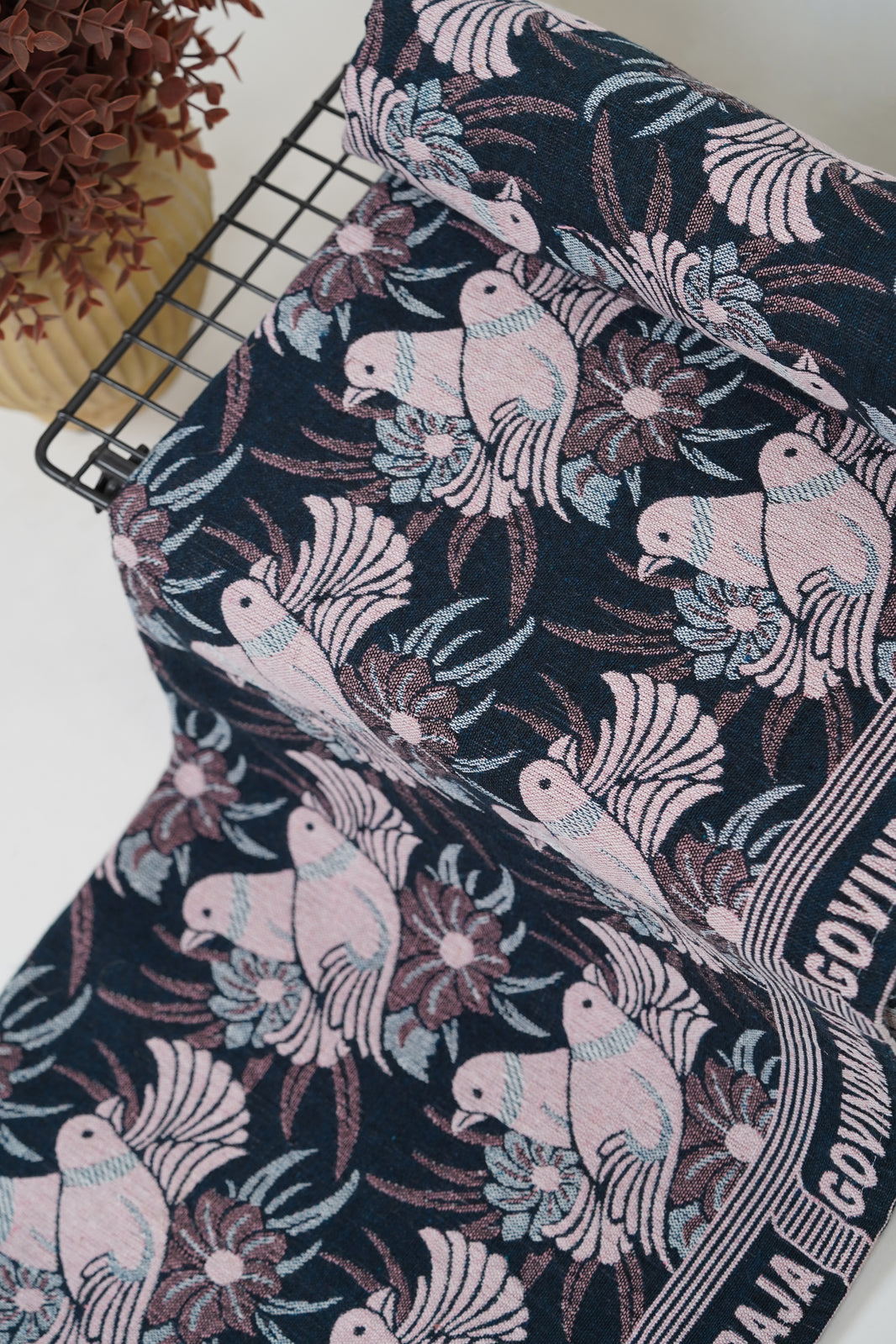 G. Raja Chennimalai Bedsheet Pink Bird