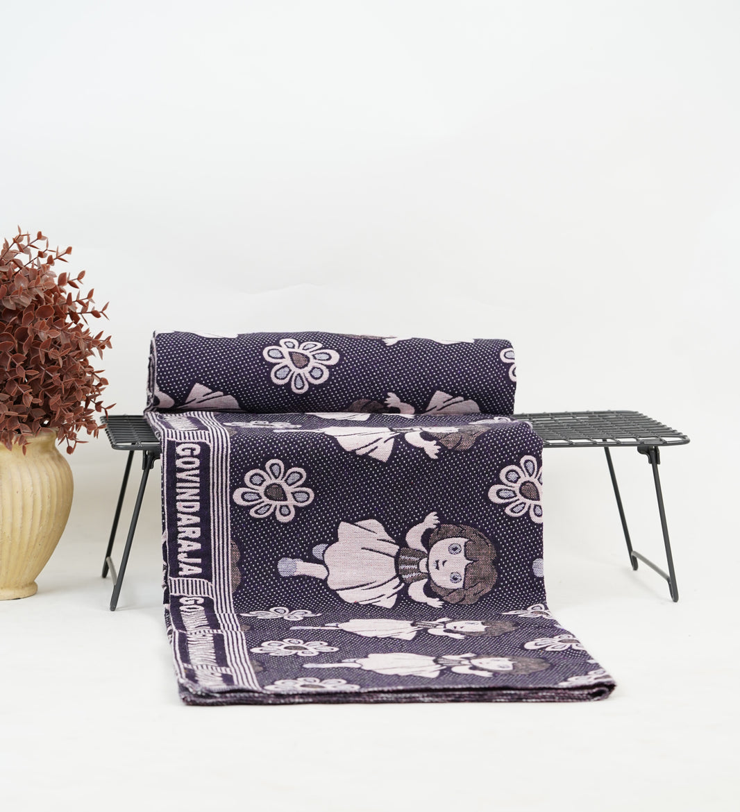 G. Raja Chennimalai Bedsheet Violet Dora