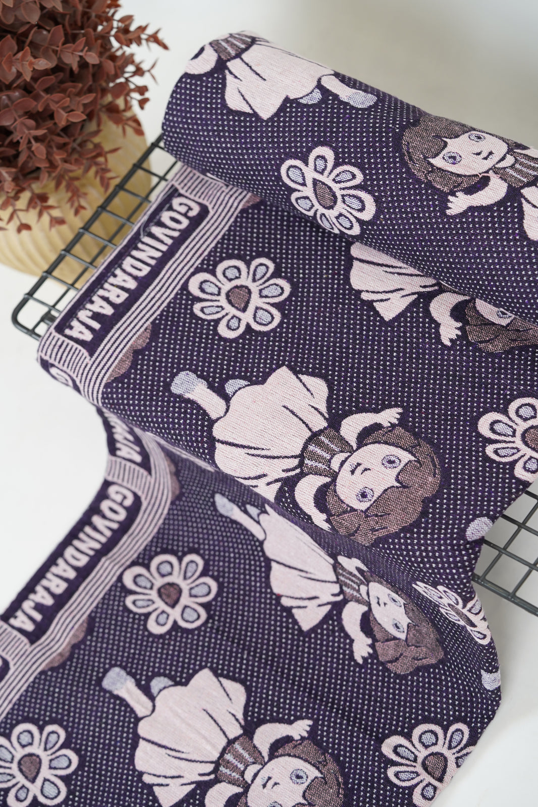 G. Raja Chennimalai Bedsheet Violet Dora