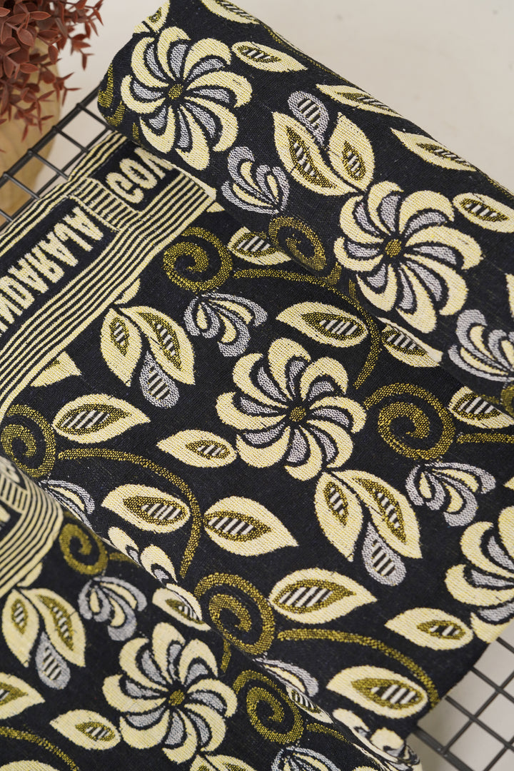G. Raja Chennimalai Bed Sheet Ivory Vine Elegance