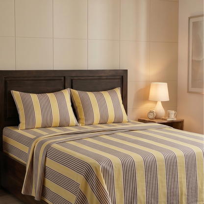 Super Soft Handloom Chennimalai King Size Bedspread Sandy Mocha