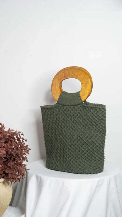 Maroon Macrame Bag (Latest)