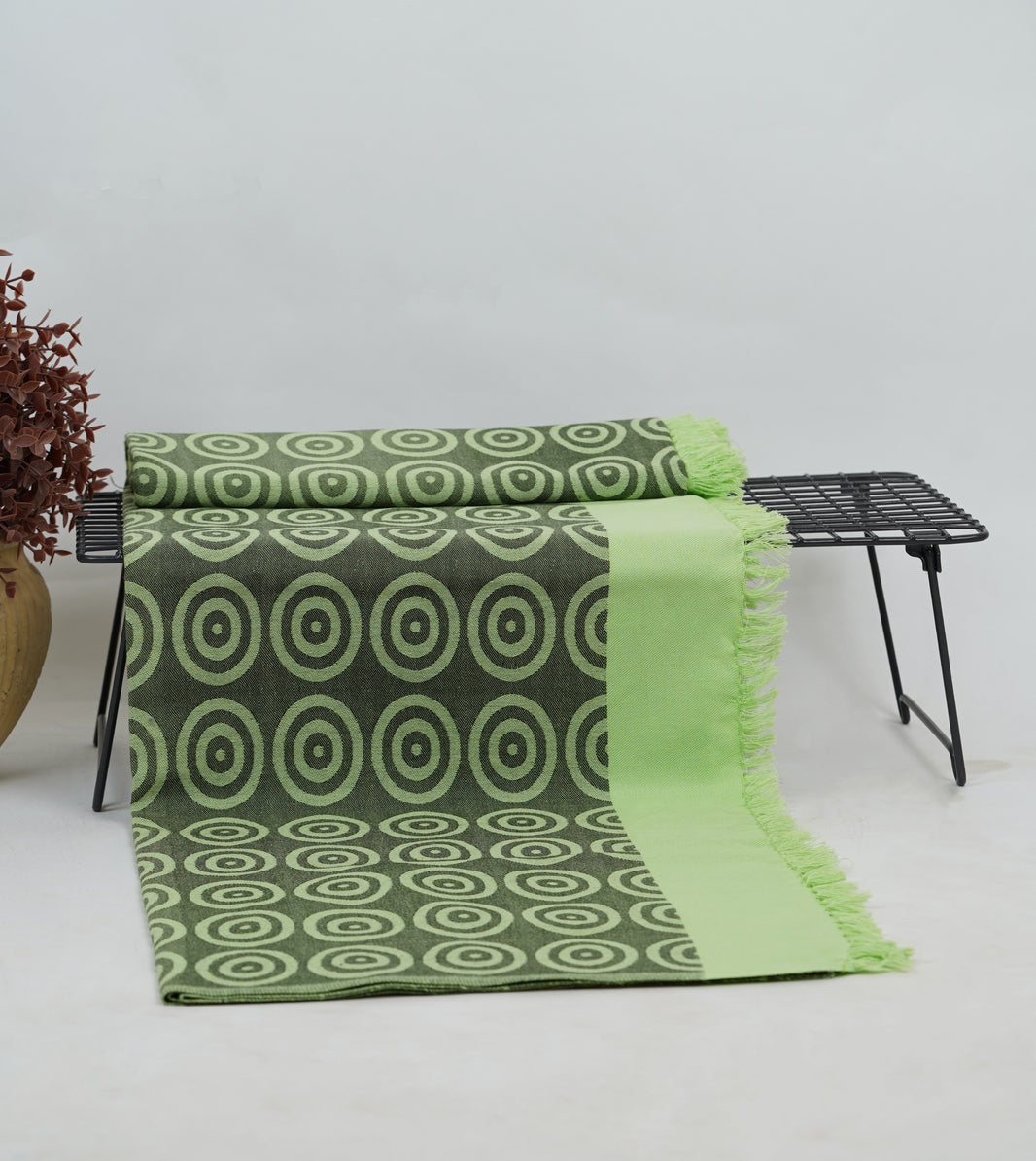 Green Aura Lovely Chennimalai Bedsheet