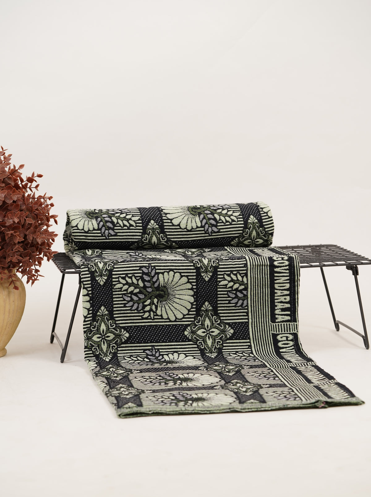 G. Raja Chennimalai Bedsheet Green Heritage