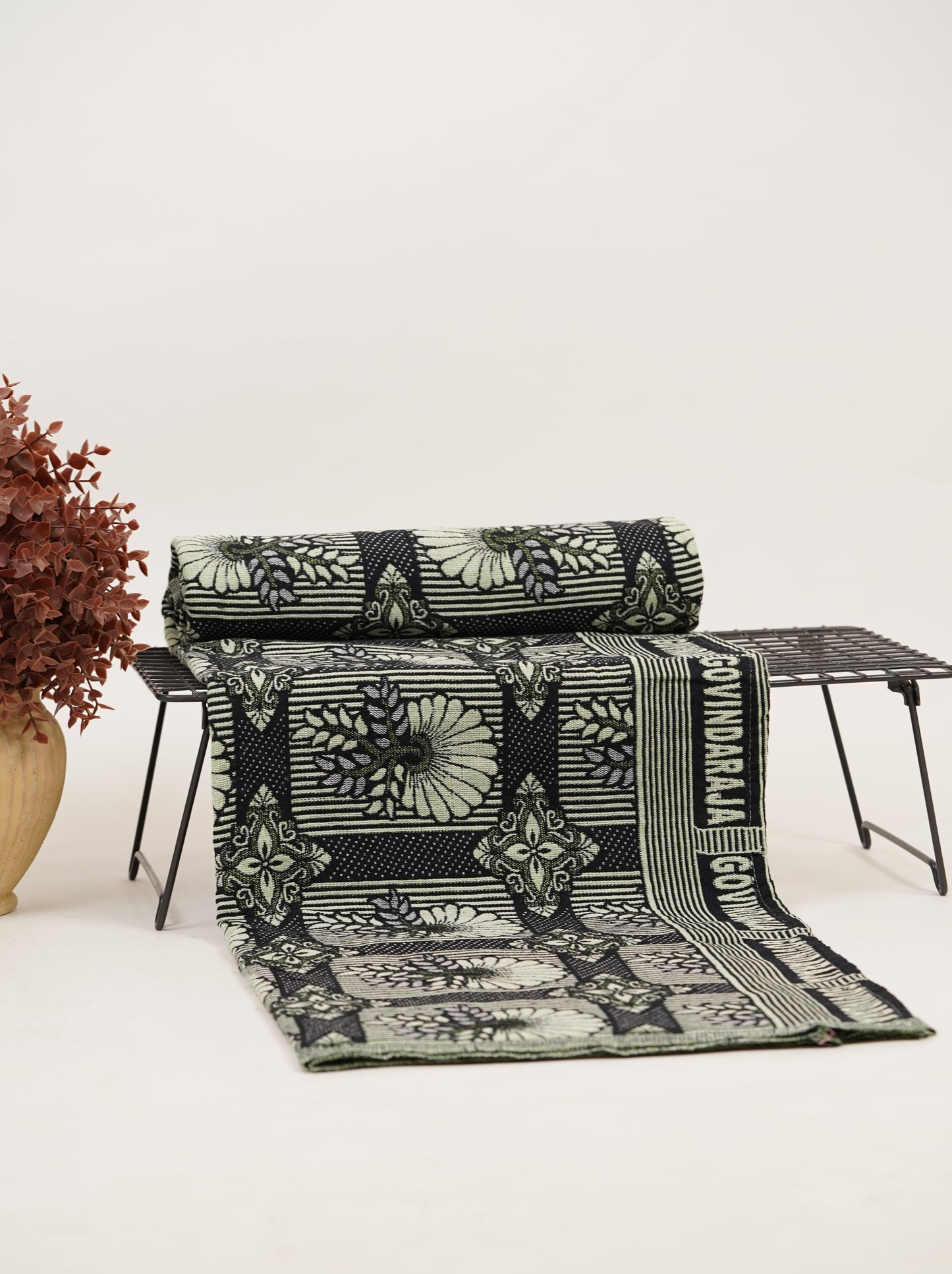 G. Raja Chennimalai Bedsheet Green Heritage