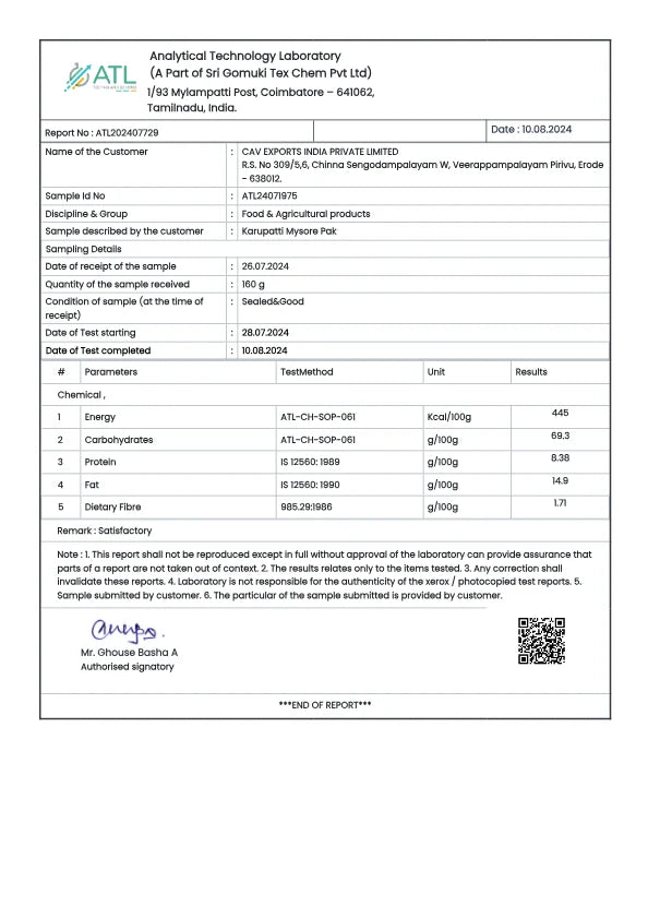 Karupatti Mysore Pak (Jaggery Mysore Pak)