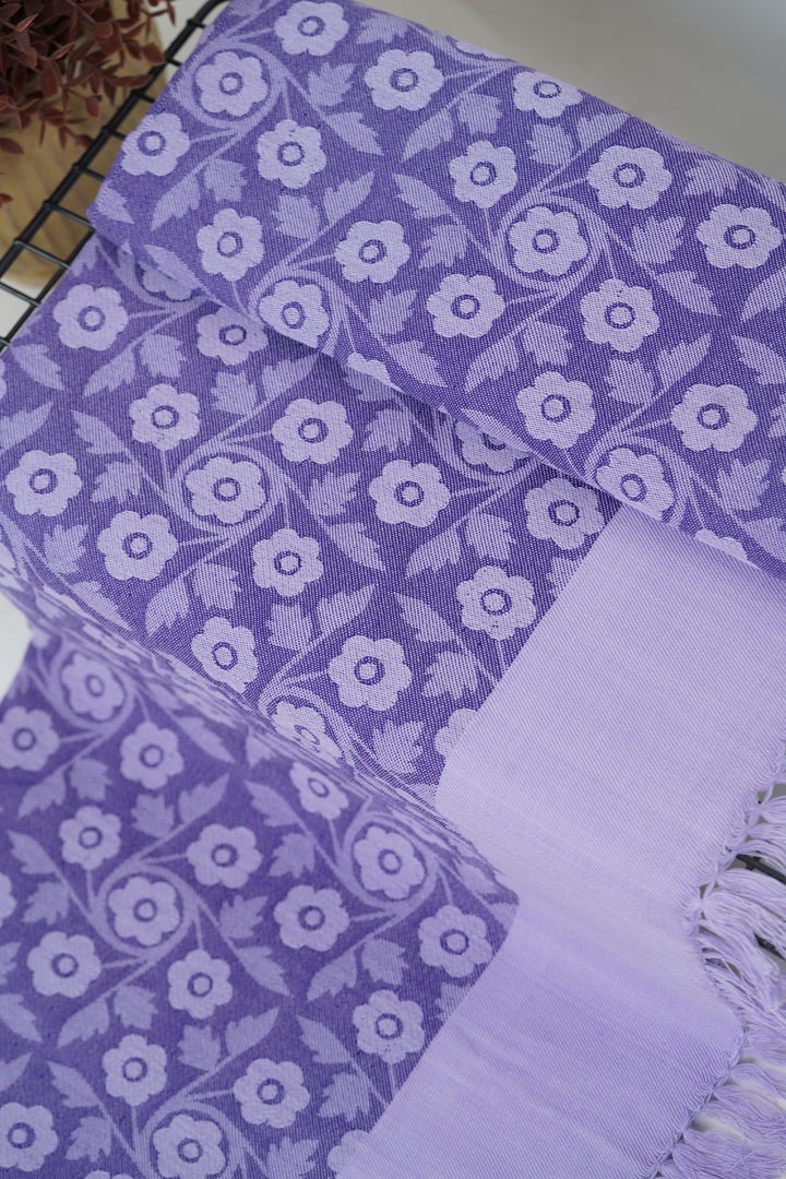 Lavender Floral Lovely Chennimalai Bedsheet