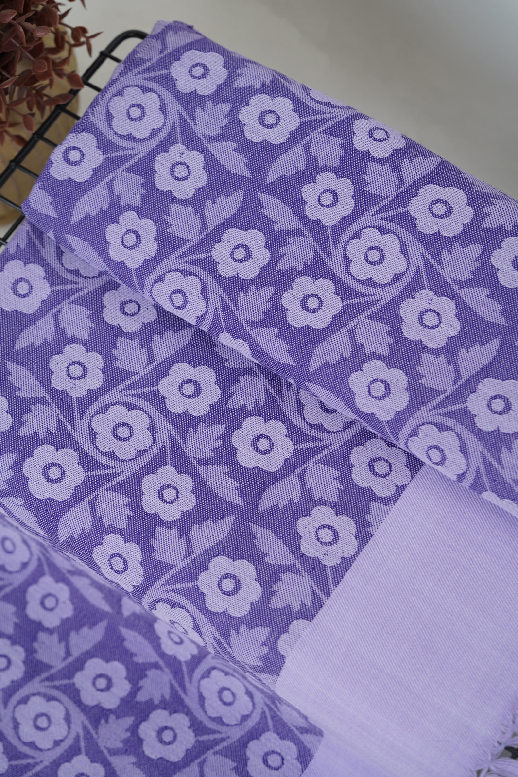 Lavender Floral Lovely Chennimalai Bedsheet