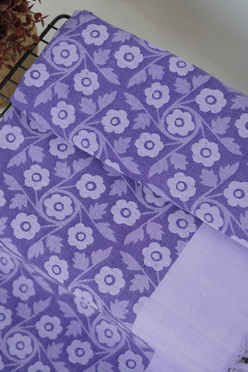 Lavender Floral Lovely Chennimalai Bedsheet