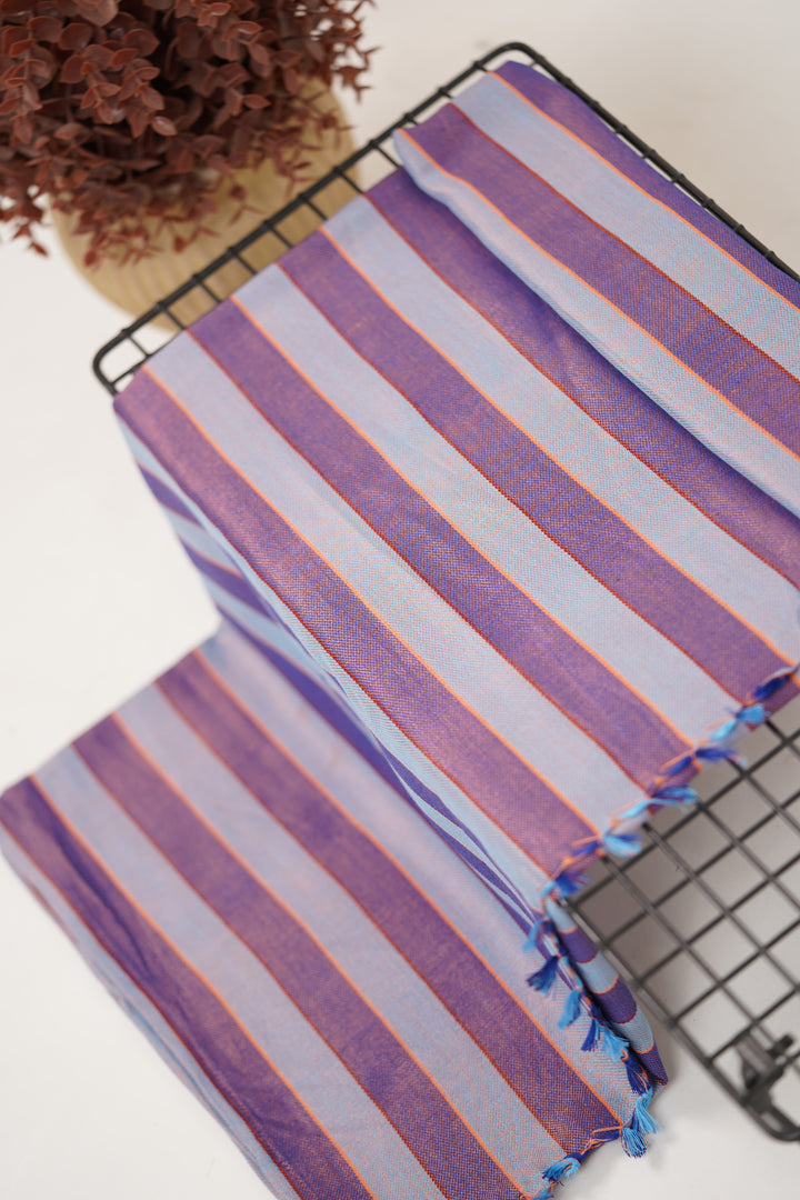 Chennimalai Handloom Ultra Soft Bamboo Towel Lavender royal