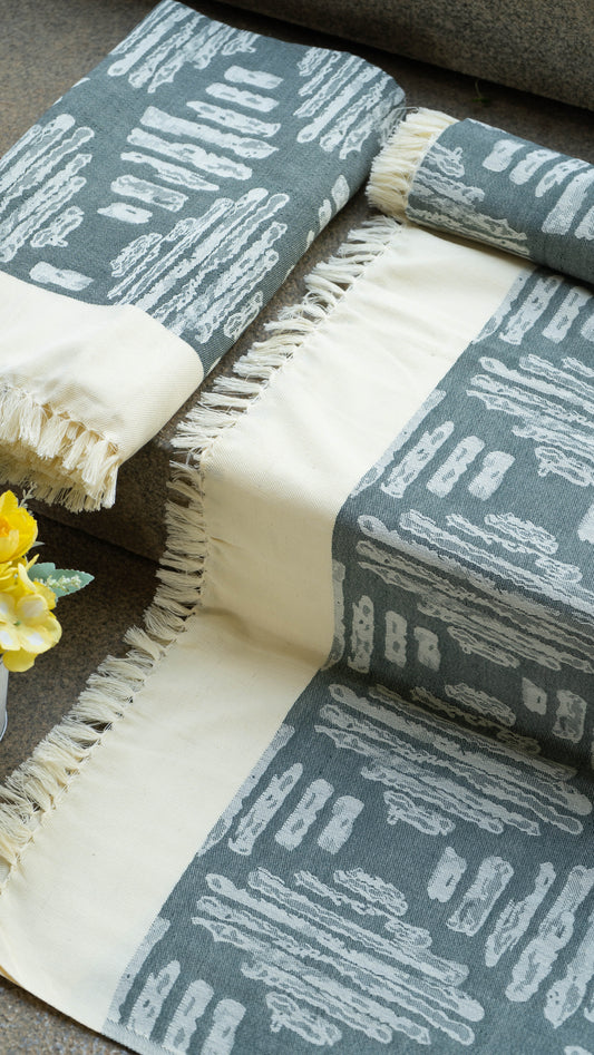 Jacquard Print Lovely Chennimalai Bed Sheet - Green