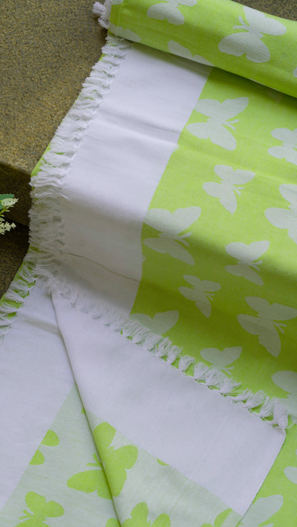 Animal Print Lovely Chennimalai Bedsheet - Green