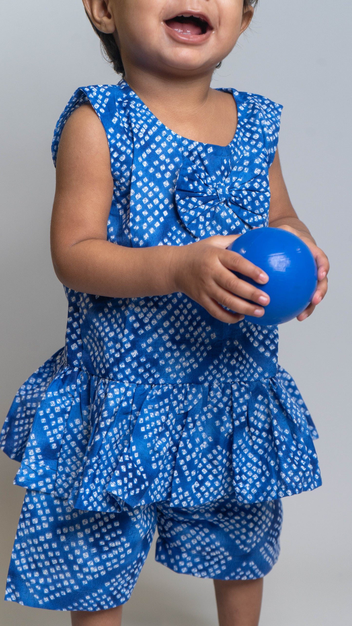 Blue Dot Bow Pattern Set