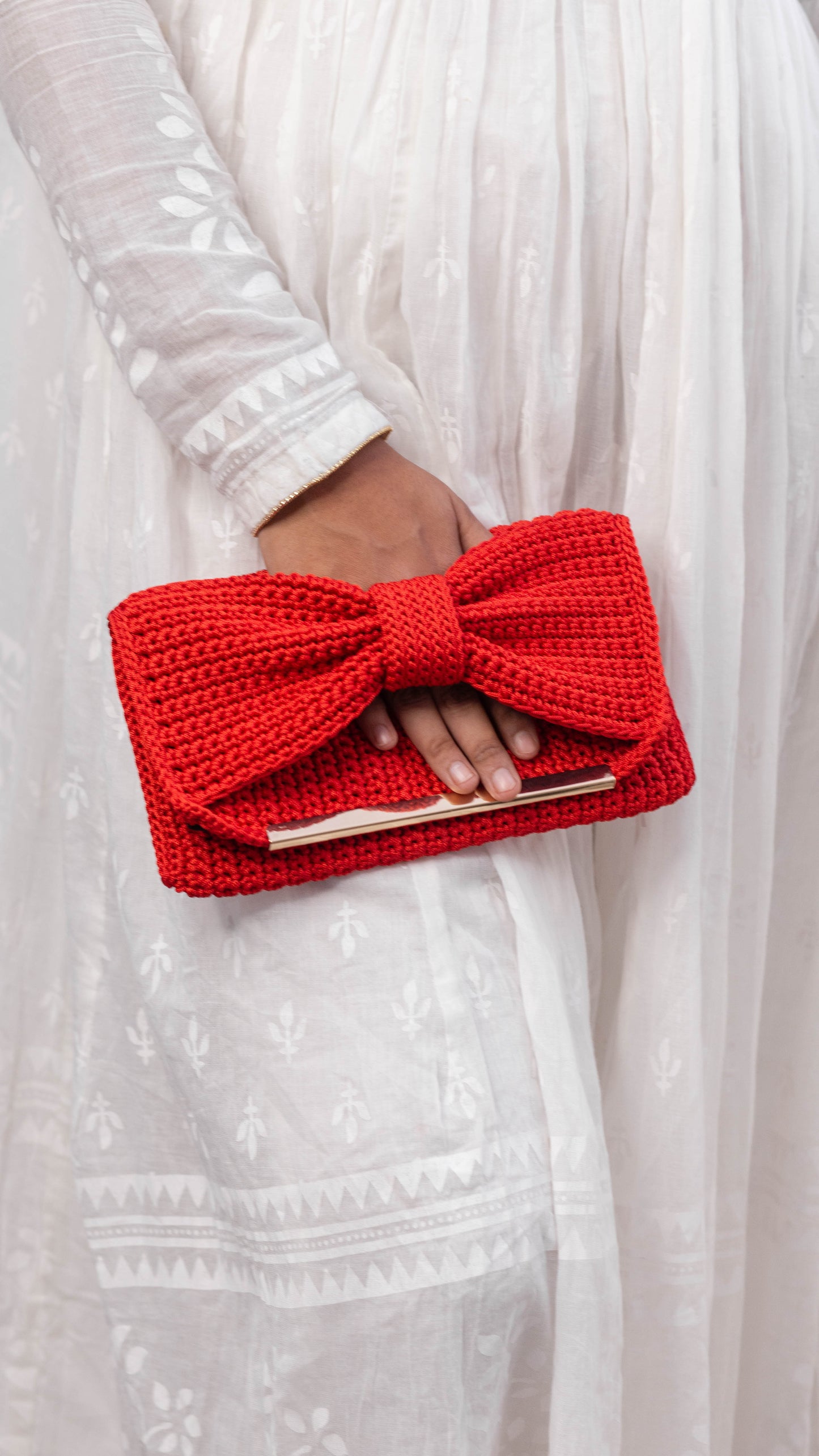 Red Bow Clutch