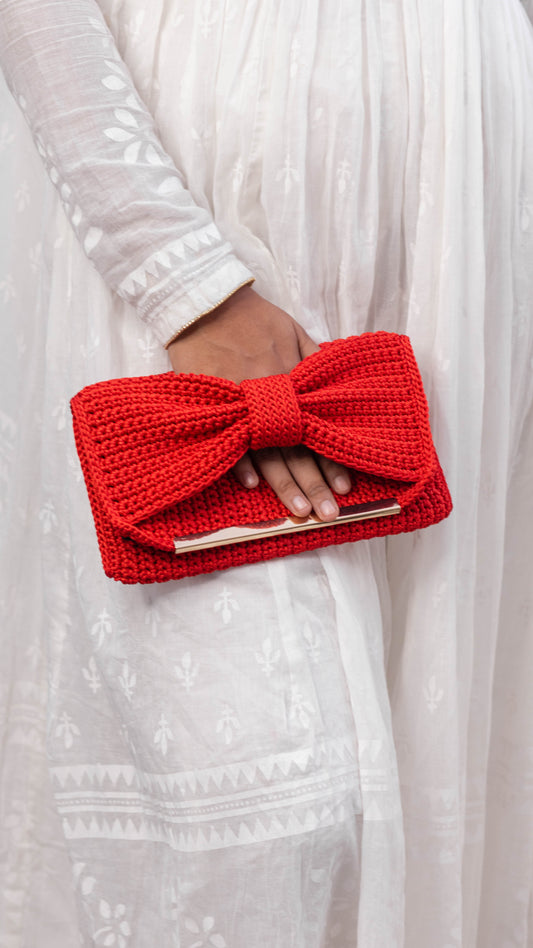 Red Bow Clutch