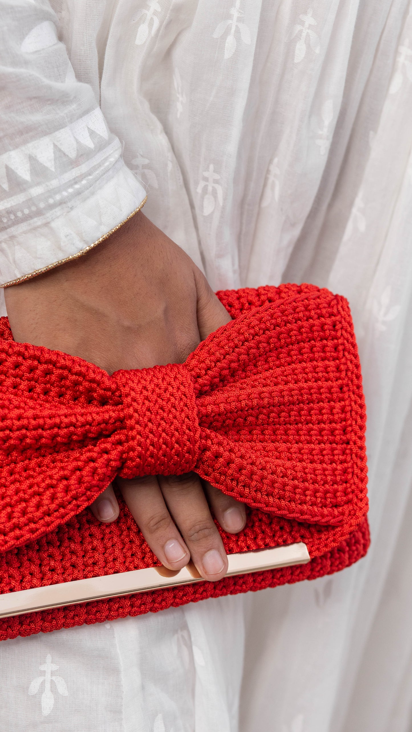 Red Bow Clutch
