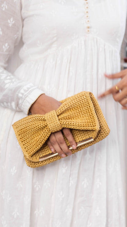 Gold Bow Clutch