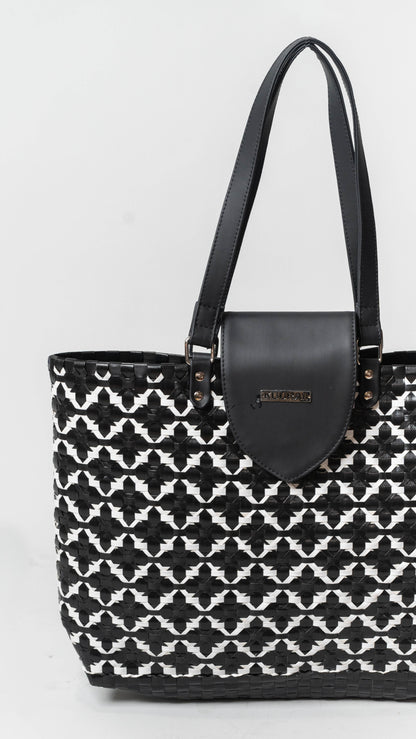 Chettinad Tote - Black & White