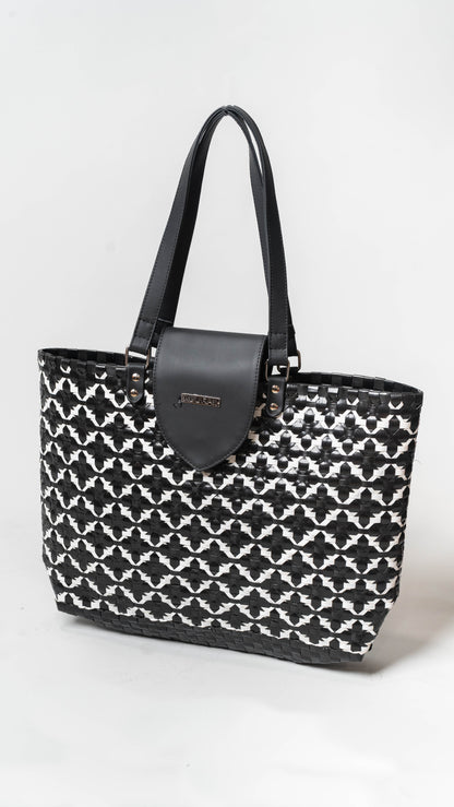 Chettinad Tote - Black & White