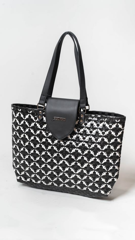 Chettinad Tote - Black & White