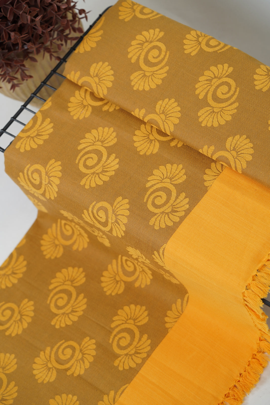 Mustard Bloom Lovely Chennimalai Bedsheet