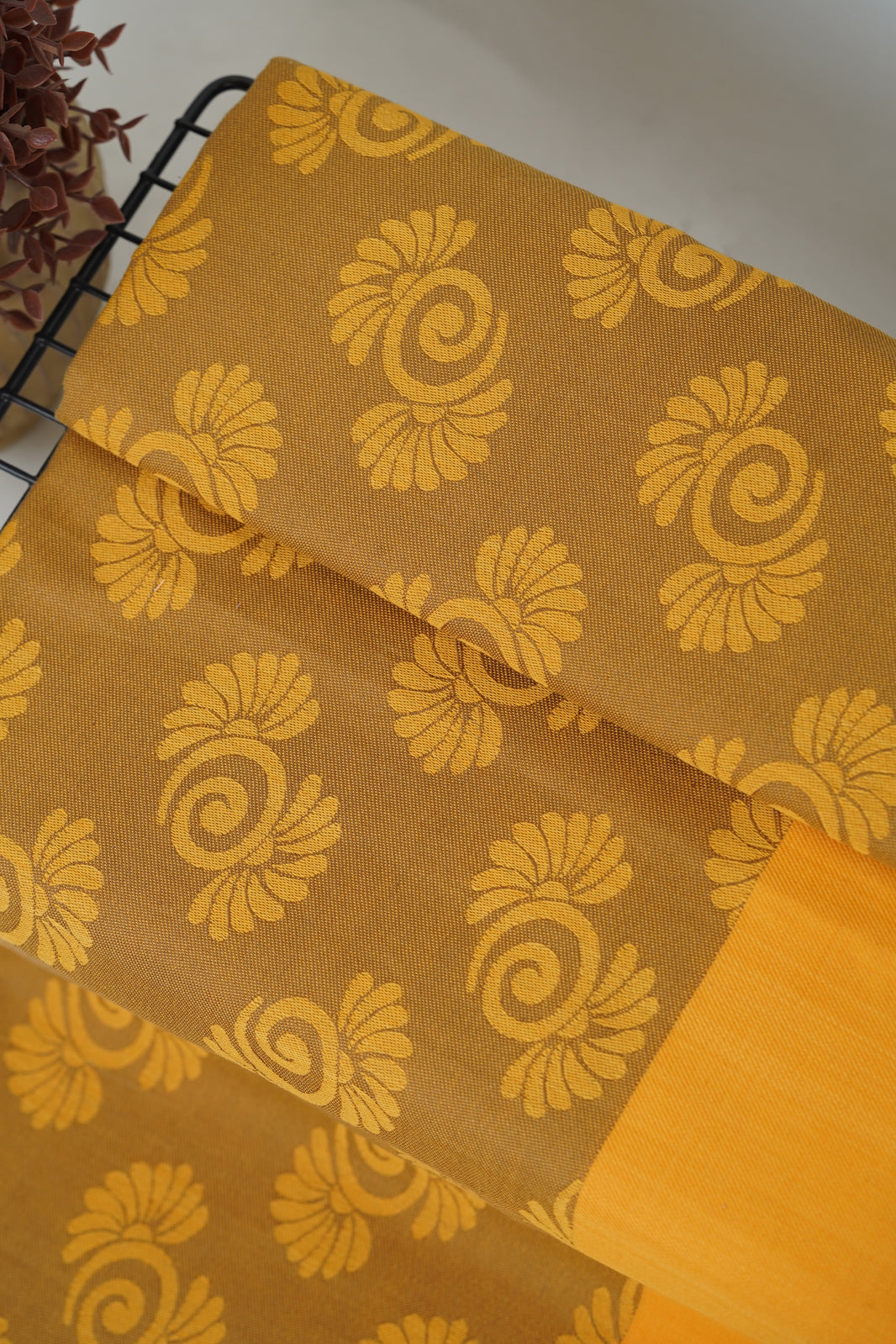 Mustard Bloom Lovely Chennimalai Bedsheet