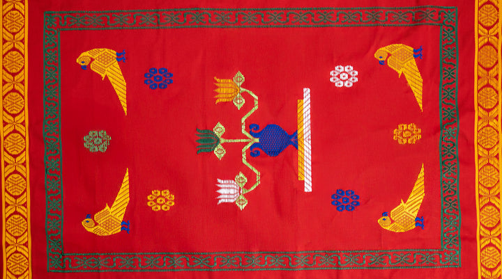 Handloom Pattu jamakkalam - Red