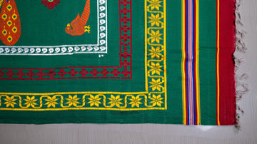 Handloom Pattu Jamakkalam - Green