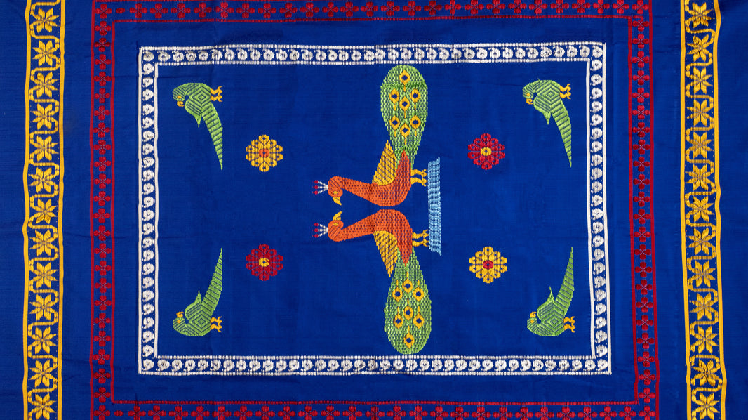 Handloom Pattu jamakkalam - Blue