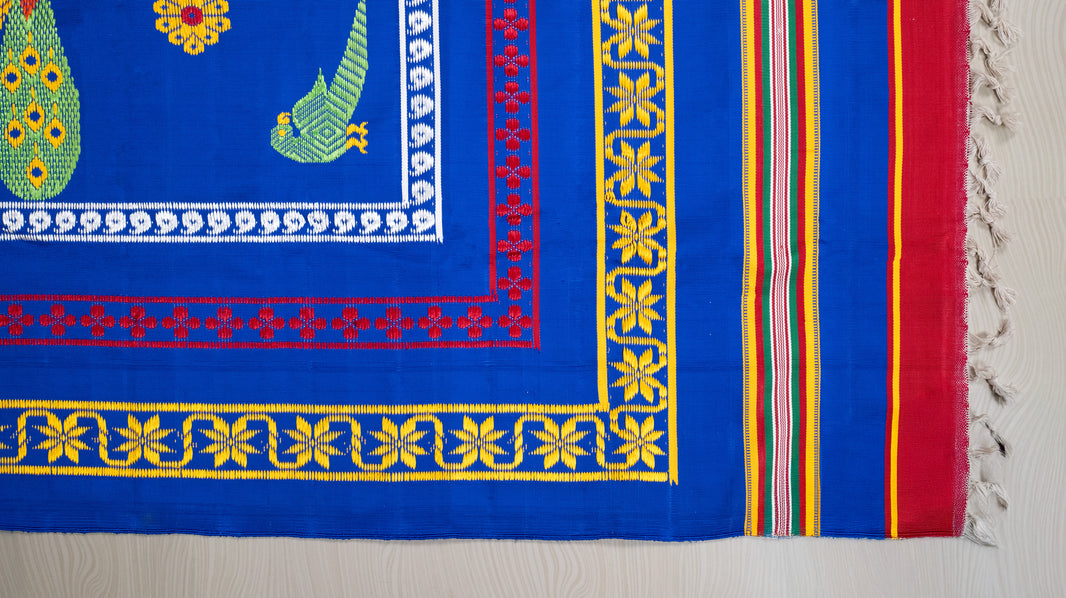 Handloom Pattu jamakkalam - Blue