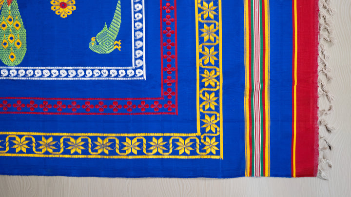 Handloom Pattu jamakkalam - Blue