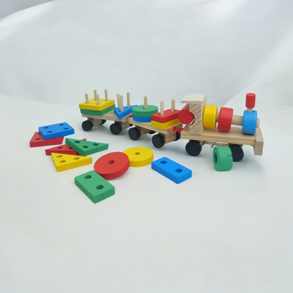Wooden Shape Sorter Train