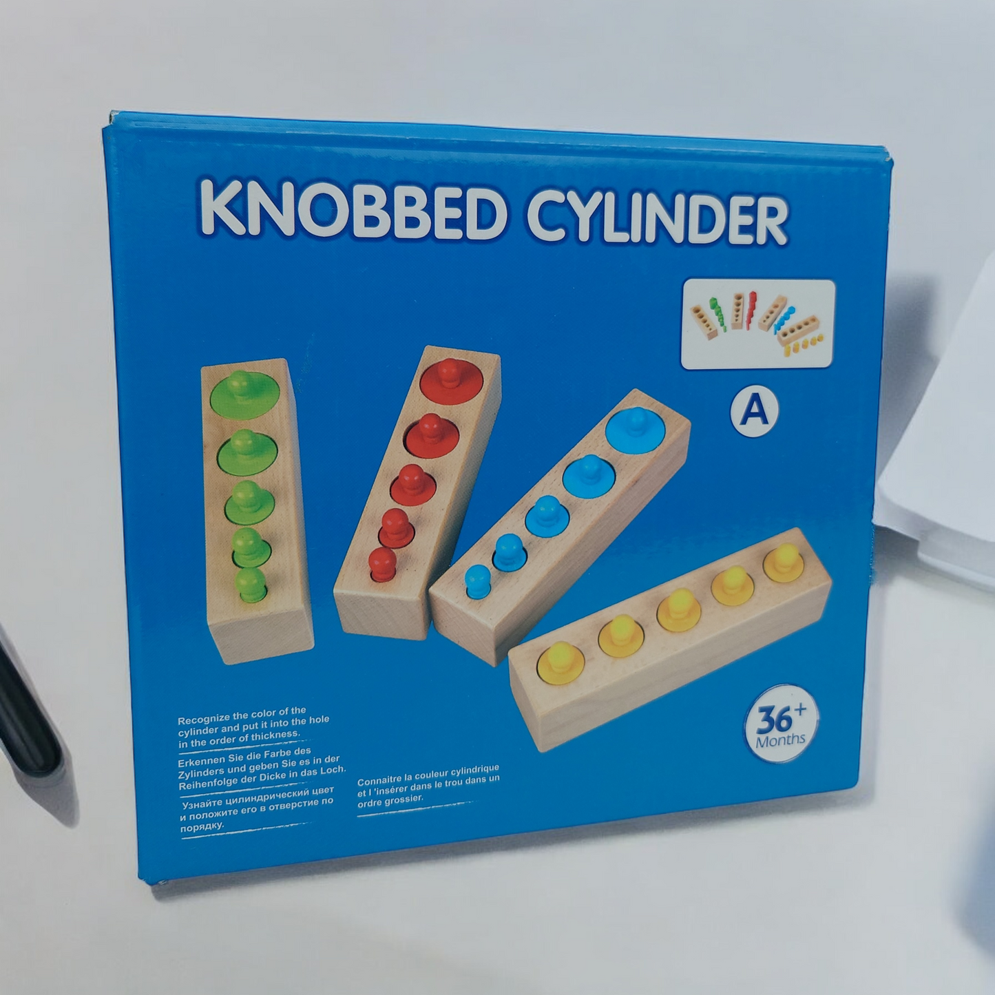 Knobbed Cylinder Wooden Set