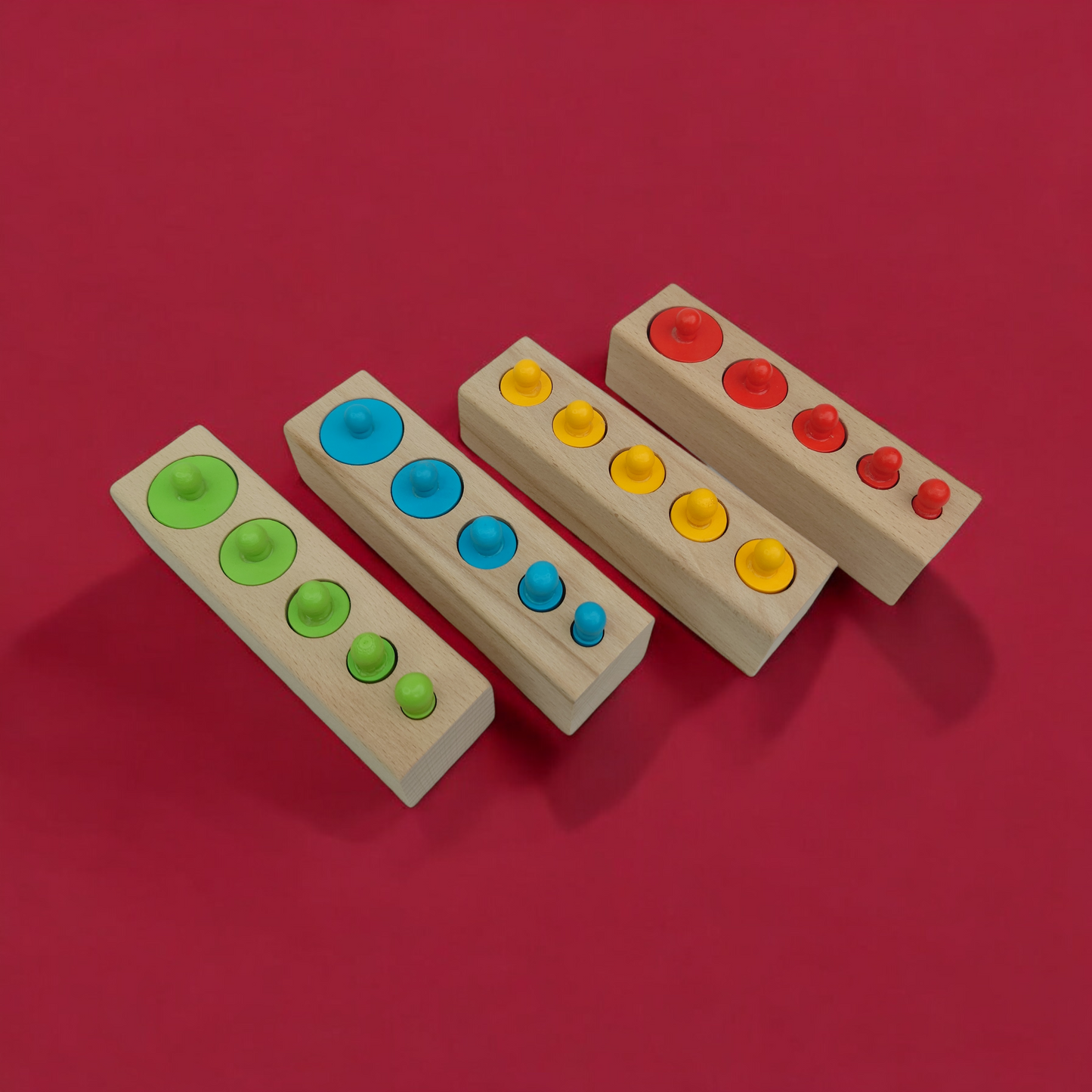 Knobbed Cylinder Wooden Set