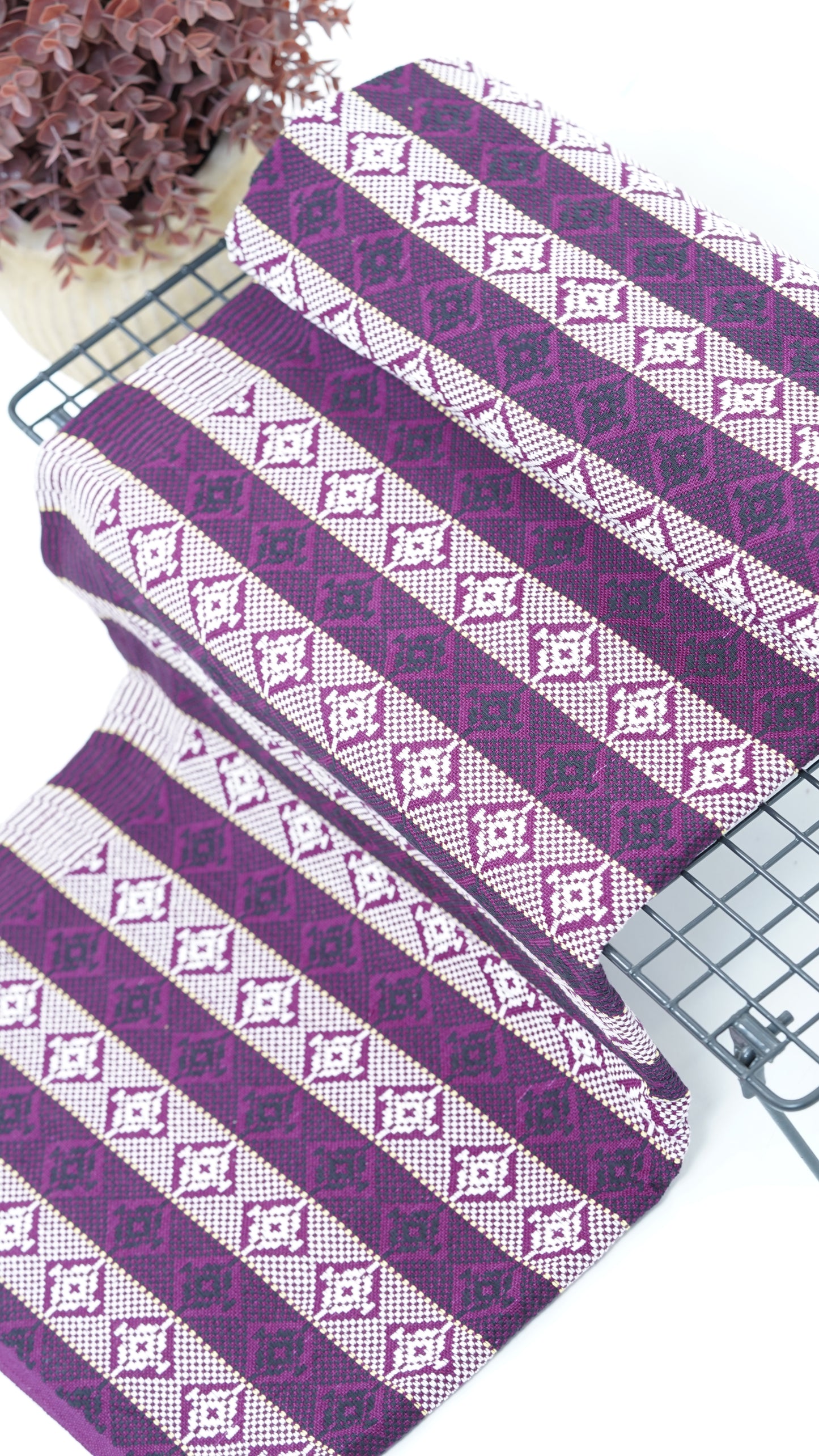 Premium Handloom Chennimalai bedsheet - Purple
