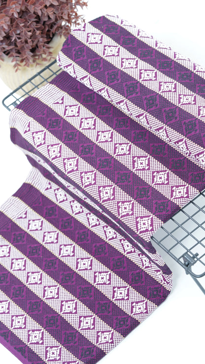 Premium Handloom Chennimalai bedsheet - Purple