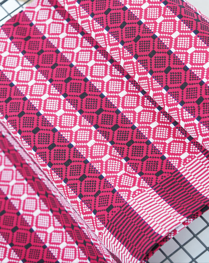 Premium Handloom Chennimalai bedsheet - Wine Red