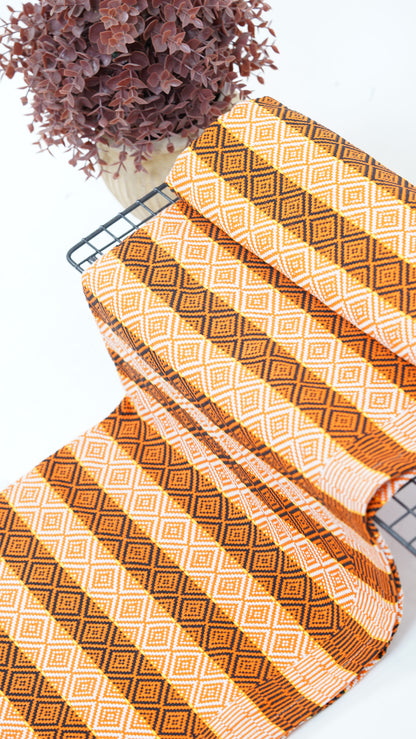 Premium Handloom Chennimalai bedsheet – Orange