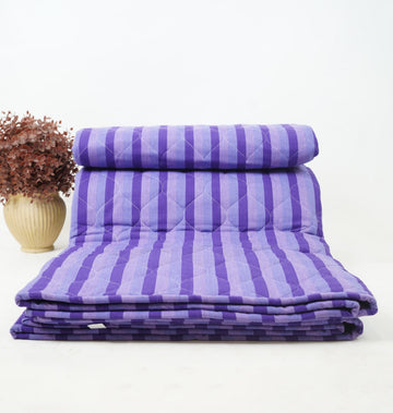 Premium Handloom Double Cot Chennimalai Quilt- Lavender