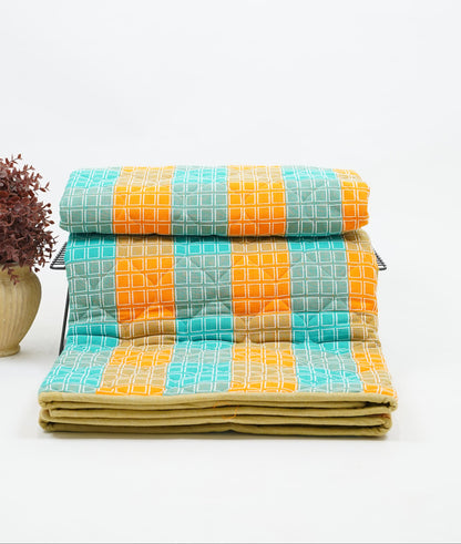 Premium Handloom Single Cot Chennimalai Quilt - Bright Box