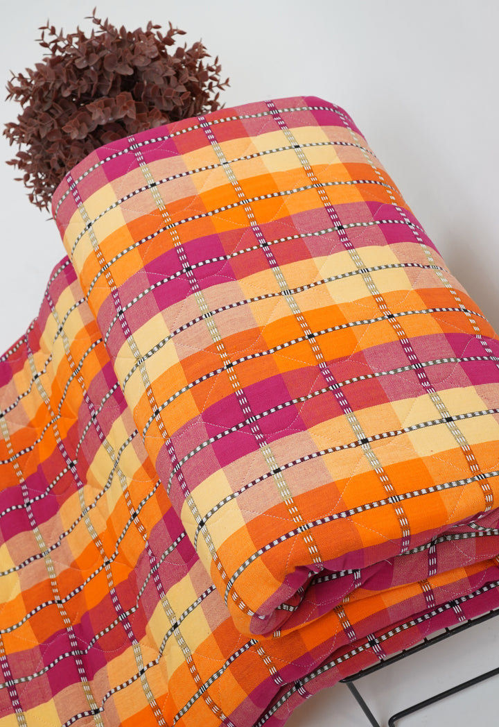 Premium Handloom Double Cot Chennimalai Quilt- Mango Bloom