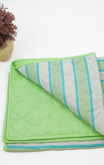 Premium Handloom Single Cot Chennimalai Quilt - Sky Soft