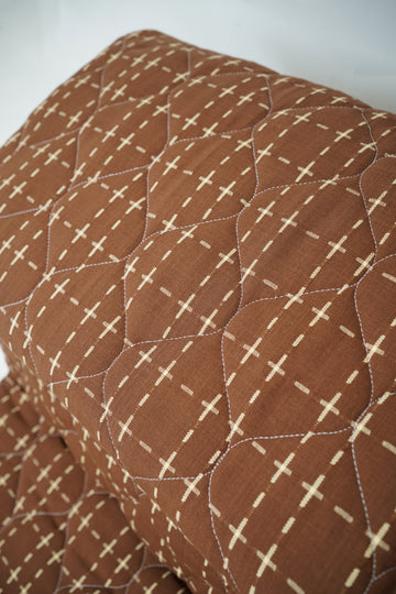 Premium Handloom Single Cot Chennimalai Quilt - Brown